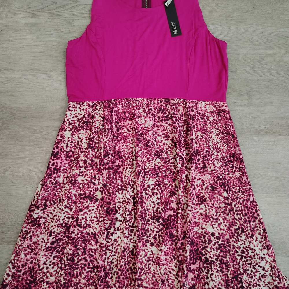 Apt. 9 Pink and White Midi Dress